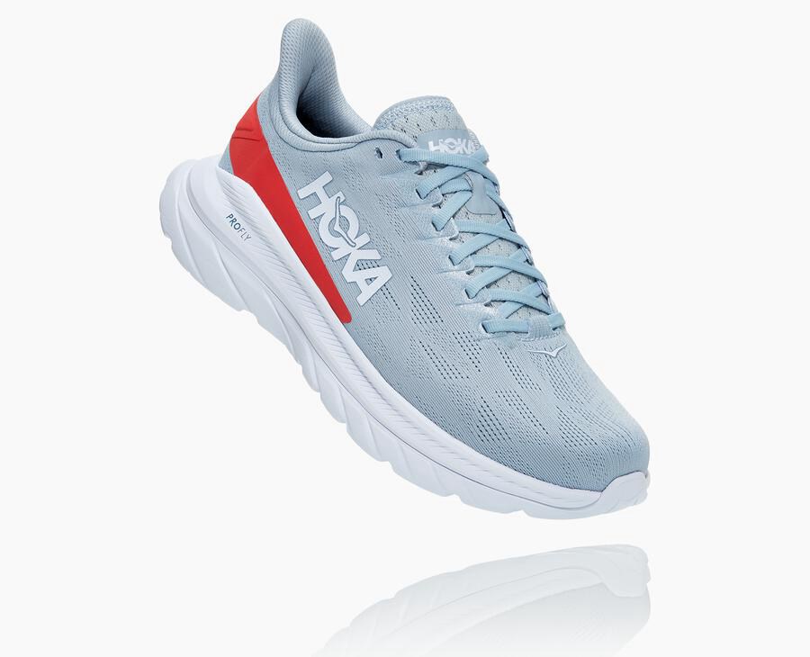 Tenis Hoka One One Hombre Azules/Blancos - Mach 4 - PQUH04156